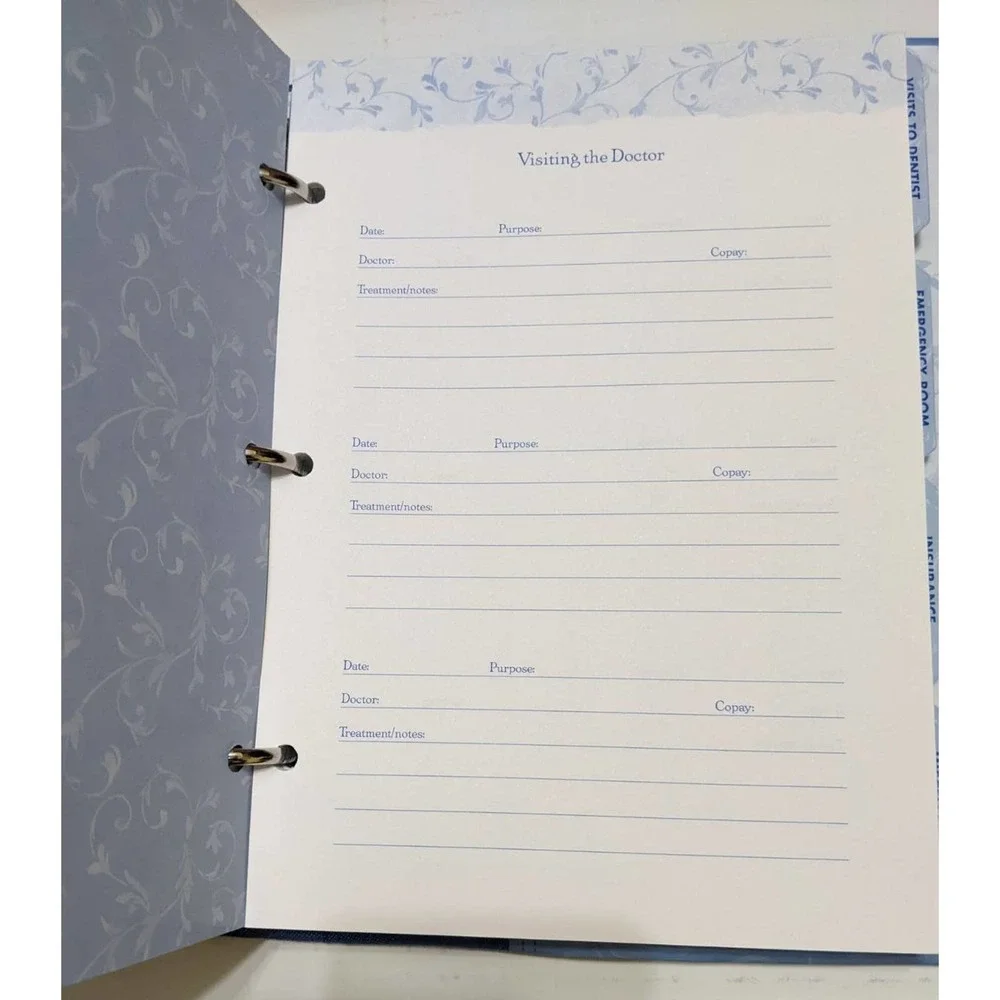 Vintage 2004 Gibson blue medical journal folder organizer